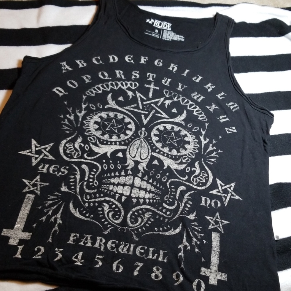 RUDE Ouija board skull tank